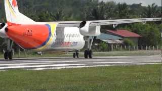 preview picture of video 'Airphil Express Dash 8-300 RP-C3018 take off @ Caticlan/Boracay airport. FULL HD 1080P'