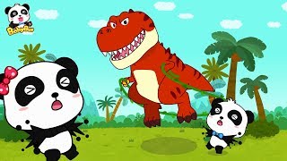 Baby Panda Jumps Rope with T-rex | Play with T-rex, Dinosaurs | BabyBus