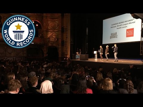 Largest mental health lesson - Guinness World Records