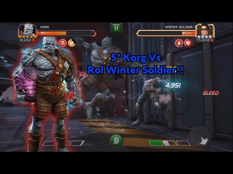 5* Rank 3 Korg Vs Realm Of Legends Winter Soldier | Marvel Contest Of Champions