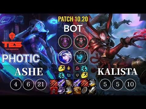 TES Photic Ashe vs Kalista Bot - KR Patch 10.20