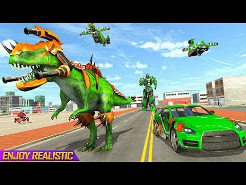 Dino Robot Car Game | Flying Robot Transforming Car | Chari Games