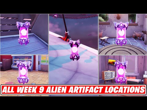 Fortnite All week 9 Alien Artifacts Locations! Chapter 2 Season 7