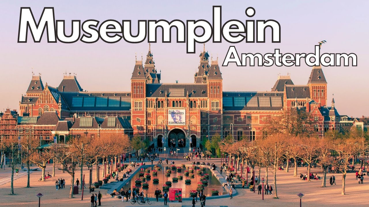 Experience the visual splendor of Amsterdam's Museumplein.