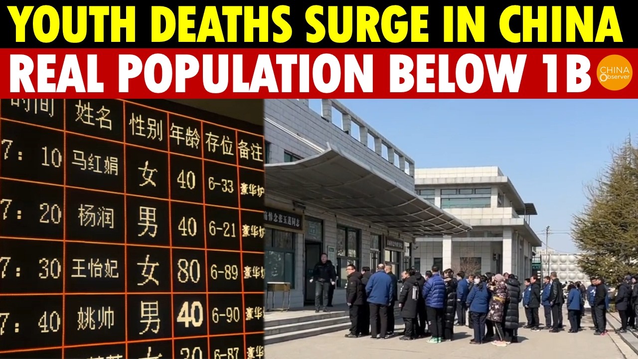 Shocking Rise in China’s Youth Deaths, Funeral Homes Overflow, Real Population Below 1 Billion!