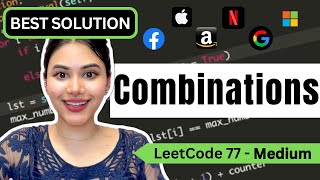 YouTube video 'Combinations - LeetCode 77 - Python  #backtracking #leetcode #combinations'