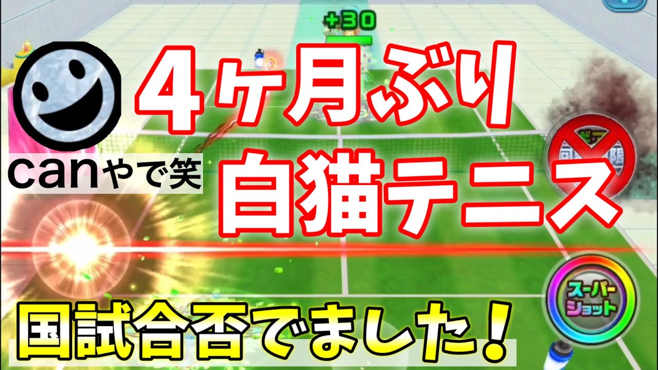 国家試験の合否でたから久しぶりに白猫テニスをする！