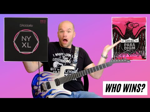 Ernie Ball Paradigm VERSUS Daddario NYXL Electric Guitar Strings