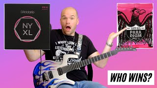 Video thumbnail for Ernie Ball Paradigm VERSUS Daddario NYXL Electric Guitar Strings by Eric Bourassa