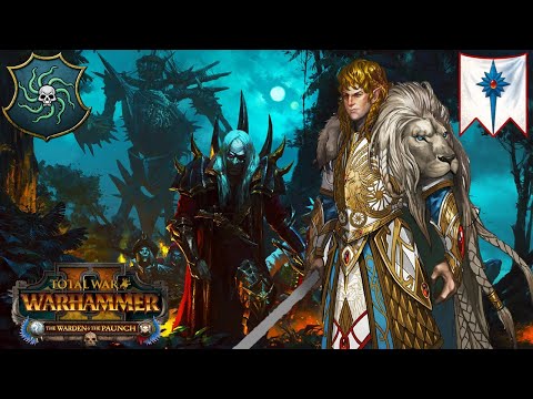 LION KING - White Lion Army vs. Gallows Giant - Vampire Coast vs. High Elves - Total War Warhammer 2