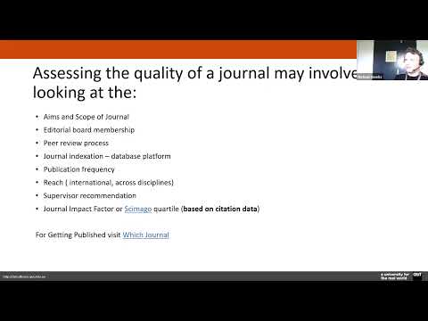 Getting Published, Publication Metrics: IFN001 AIRS - Module 10 and 11