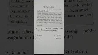 5. Sınıf Sosyal Bilgiler 3.Ünite 3.Kazanım Yeni Nesil Soru