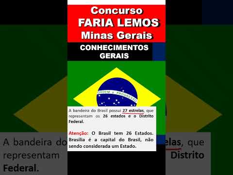 CONCURSO PÚBLICO DO MUNICÍPIO DE FARIA LEMOS MG 2026 | Banca IBGP | Conhecimentos Gerais IBGP 01