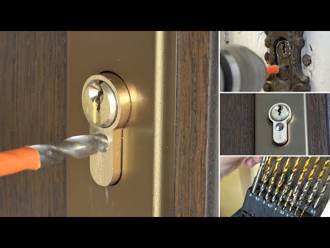 2 ways to drill door cylinder lock.