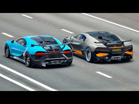 Bugatti Chiron Pur Sport vs Bugatti Divo - Drag Race 20 KM