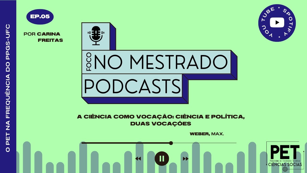 O PET na frequência do Mestrado: A Ciência como Vocação - Max Weber