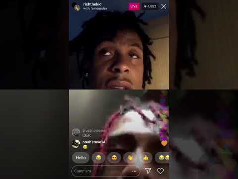 Rich The Kid and Famous Dex Go Live New Bart Simpson Chain