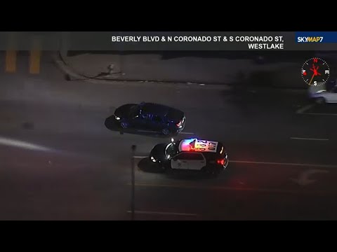 FULL CHASE: Wild LAPD chase ends with driver dancing before arrest