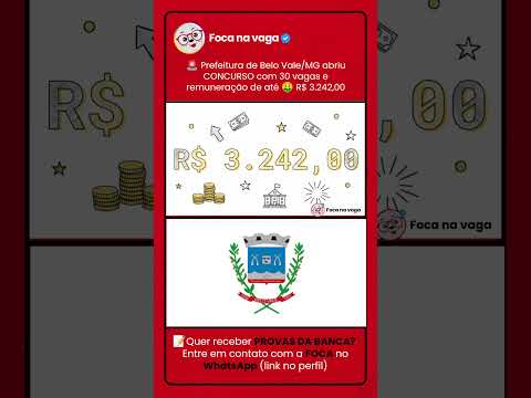 PROCESSO SELETIVO DA PREFEITURA DE BELO VALE/MG: EDITAL PUBLICADO! 30 VAGAS IMEDIATAS