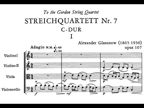 Alexander Glazunov - String Quartet No. 7, Op. 107 (1930)