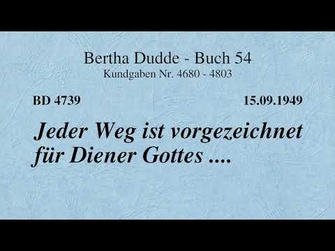 BD 4739 - JEDER WEG IST VORGEZEICHNET FÜR DIENER GOTTES ....