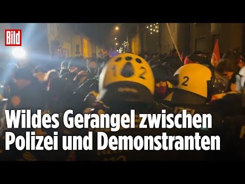 Demo in Gießen: Polizei und Demonstranten treffen aufeinander!
