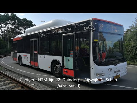 Cab ride bus; HTM-lijn 22; Duindorp-Rijswijk De Schilp (20210802; 5x versneld)