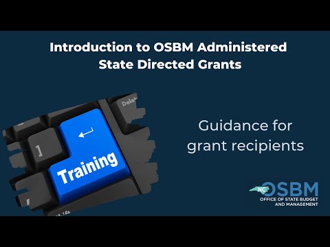 Introduction to OSBM-Administered Directed Grants