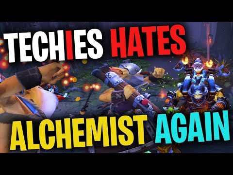 Techies Hates Alchemist AGAIN - DotA 2 Funny Moments