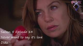 Grey&#39;s Anatomy S5E14 - Never want to say it&#39;s love - Dido