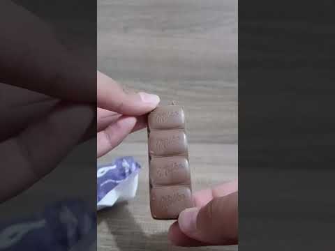 Trying Milka's Alpine Milk Chocolate | #chocolate #milka #review #shorts