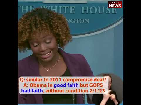 Q: similar to 2011 compromise deal? A: Obama in good faith but GOPS bad faith, without condition