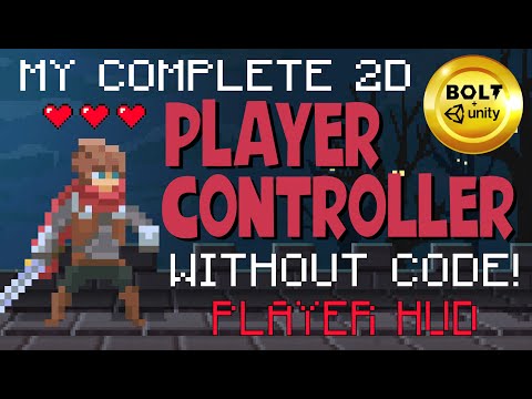 Build A Player Controller Without Code # 13 - Player HUD - Bolt Visual Scripting + Unity