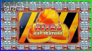 ULTRA HAT FEATURE! Huff N' Even More Puff Grand Slots - HUGE WIN!