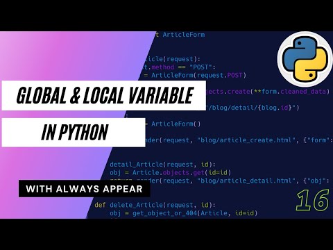 Python Tutorial 16 Global And Local Variable Always Appear