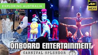 Onboard Entertainment - Carnival Splendor Cruise | Theater Shows - Arcade Prizes - Ice Carving Demo