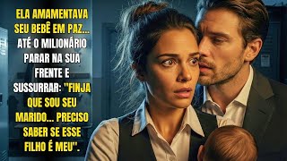 A GARÇONETE PAROU PARA AMAMENTAR... ATÉ QUE O MILIONÁRIO SUSSURROU: