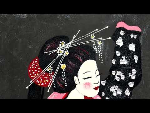 Миниатюра изображения товара Картина Декарт Японская девушка с веером 1 8Л3838 (авторская в раме)