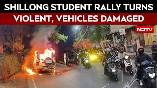 Shillong News | Shillong Student Rally Turns Violent, 31 Vehicles Damaged; 3 KSU Leaders Arrested