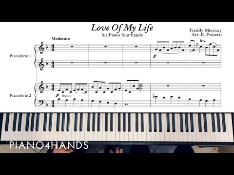 Freddy Mercury - LOVE OF MY LIFE for Piano four-hands