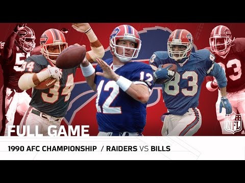 1990 AFC Championship: Bills Clinch 1st Super Bowl Appearance | Raiders vs. Bills | NFL Full Game