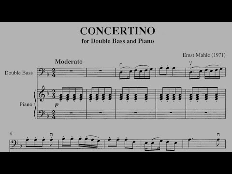 Ernst Mahle - Concertino "I threw a stick at the cat" for Double Bass and Orchestra (1971)