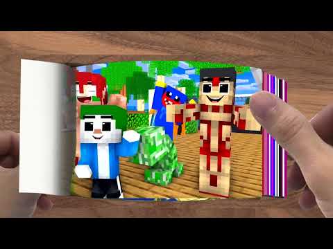 FLIPBOOK  Monster School  Fat and Fitness Baby Zombie, Fnaf Freddy, Squid Game Doll   Minecraft Anim