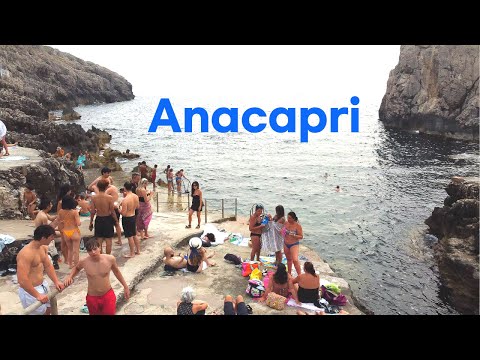 [4K]🇮🇹Caminhada de verão na Itália: vista deslumbrante do Monte Solaro 🌄 Lido del Faro🩴👙Caminhada noturna em Anacapri 🌛🌃
