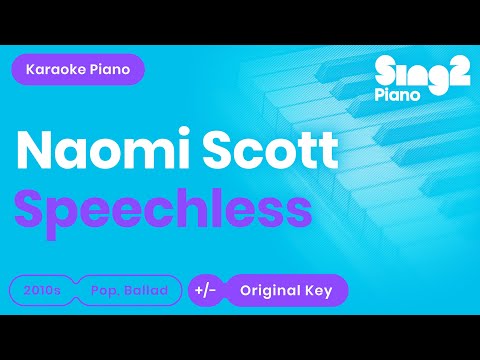 Speechless (Piano Karaoke Instrumental) Naomi Scott