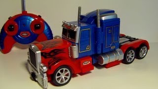 TRANSFORMING RC OPTIMUS PRIME REMOTE CONTROL TOY ROBOT TRUCK REVIEW