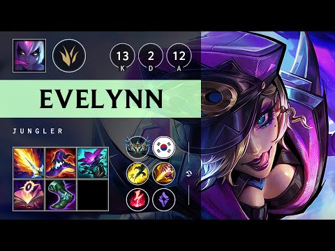 Evelynn Jungle vs Graves: Triple Kill, Dominating - KR Challenger Patch 14.17