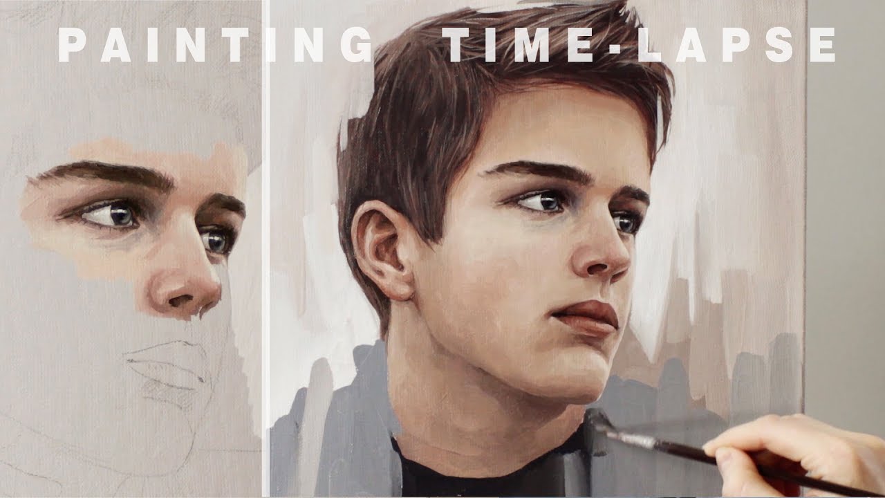 Portrait Painting Tutorial time lapse video by Daria Callie