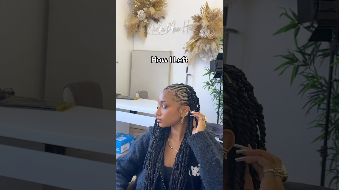 Freestyle lemonade Fulani twists #lemonadefulanibraids #fulanibraids