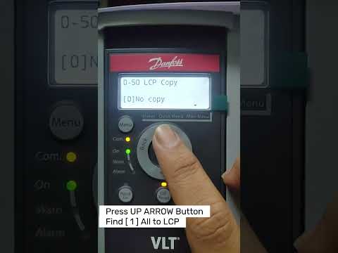 DANFOSS FC 101 HVAC Basic Drive : HOW TO COPY PARAMETERS TO LCP ( DISPLAY / KEYPAD )
